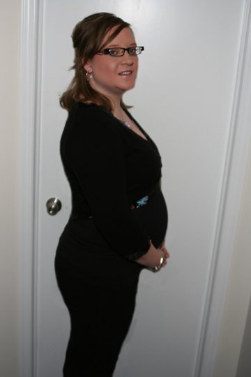 Me at 16 weeks pregnant with Harrison. Do you see the difference?